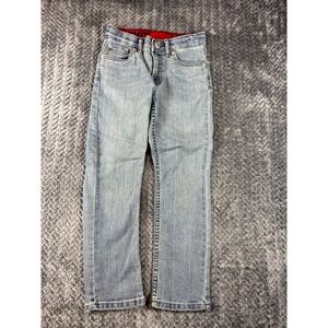 Levis 511 Jeans Boys 7 Blue Denim Light Wash Stretch Adjustable Waist Straight‎